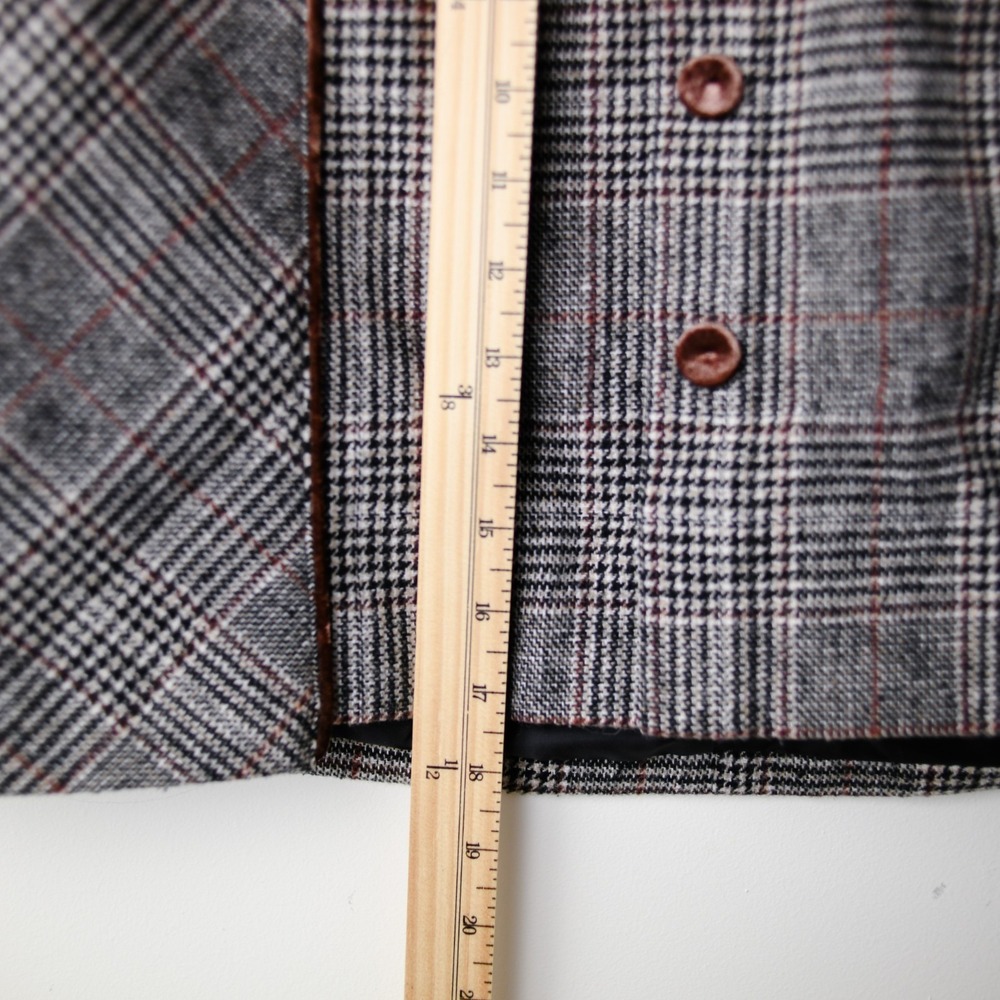Bagatelle Collection Plaid Skirt M Brown Dark Academia Y2K‎ Preppy Houndstooth - Picture 5 of 7